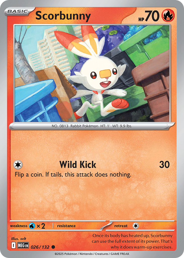 Scorbunny 26 Mega Evolution Pokémon card