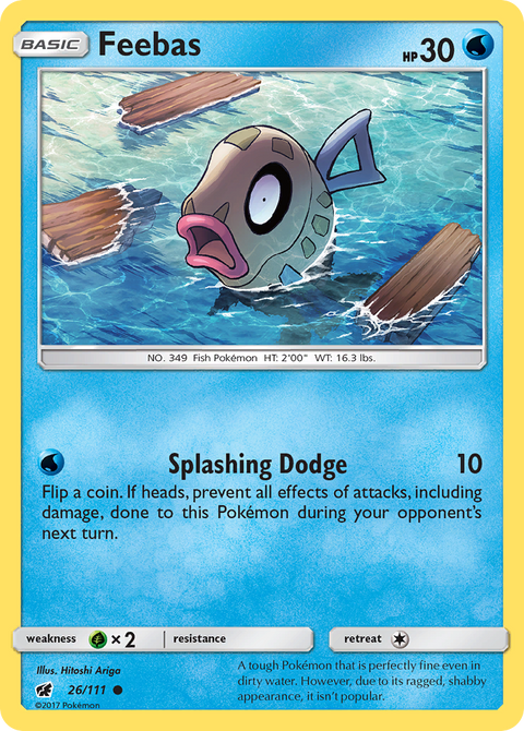 Feebas 26 Crimson Invasion Pokémon card