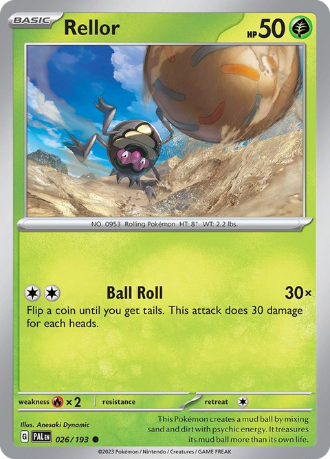 Rellor 26 Paldea Evolved Pokémon card