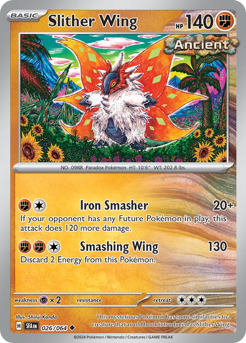 Slither Wing 26 Shrouded Fable Pokémon card