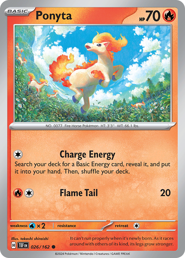 Ponyta 26 Temporal Forces Pokémon card