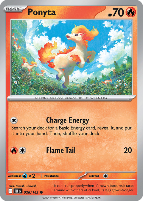 Ponyta 26 Temporal Forces Pokémon card