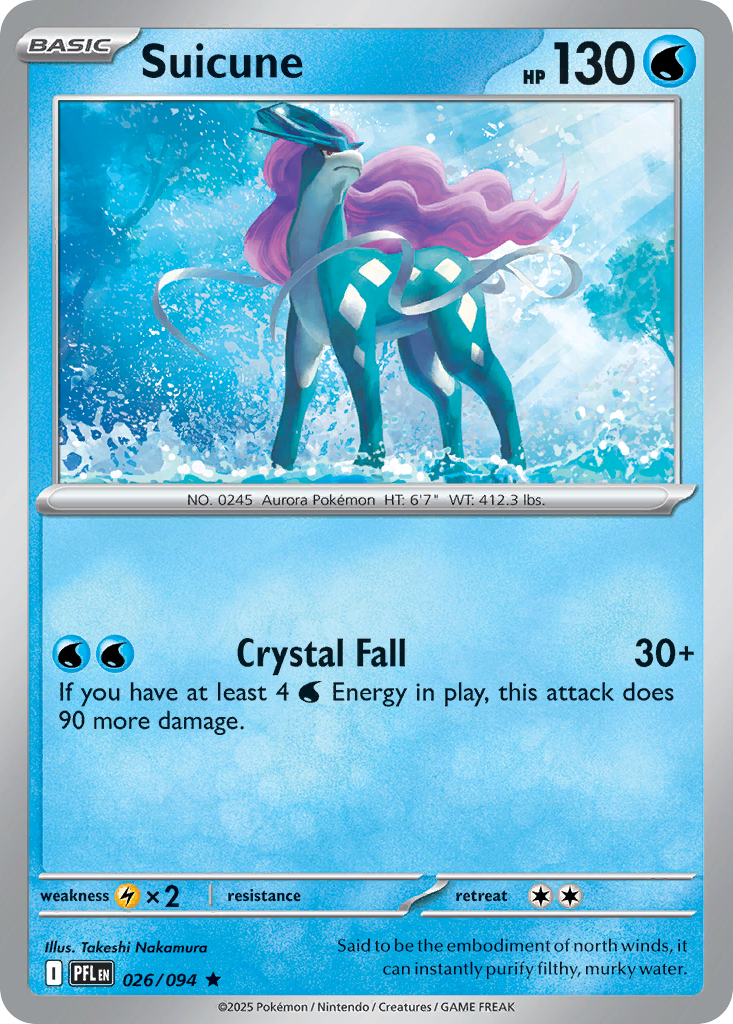 Suicune 26 Phantasmal Flames Pokémon card