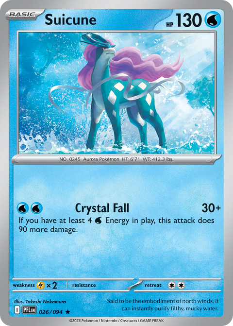 Suicune 26 Phantasmal Flames Pokémon card