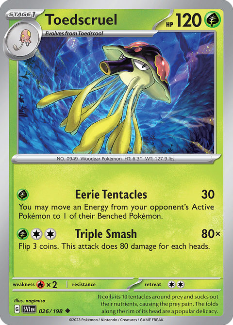 Toedscruel 26 Scarlet & Violet Pokémon card
