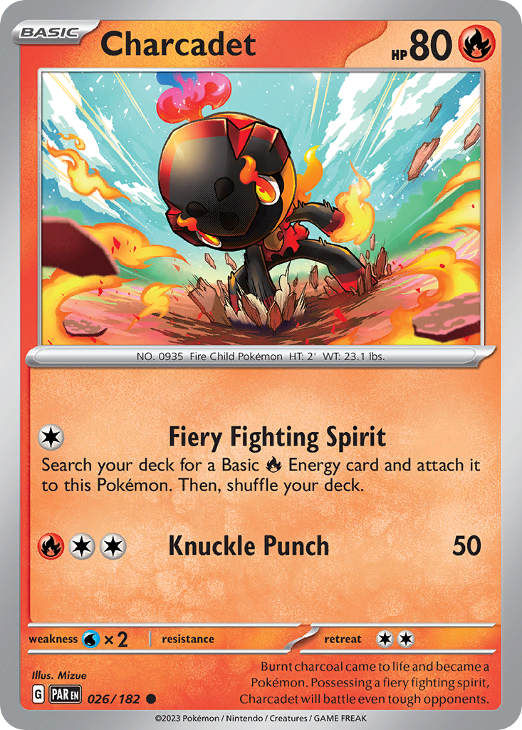 Charcadet 26 Paradox Rift Pokémon card