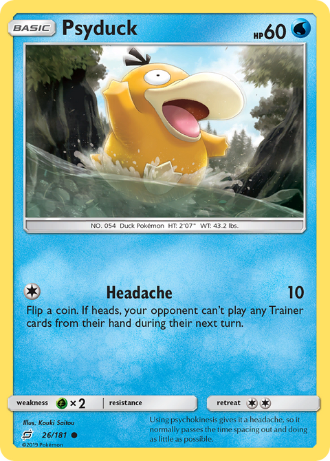 Psyduck 26 Team Up Pokémon card