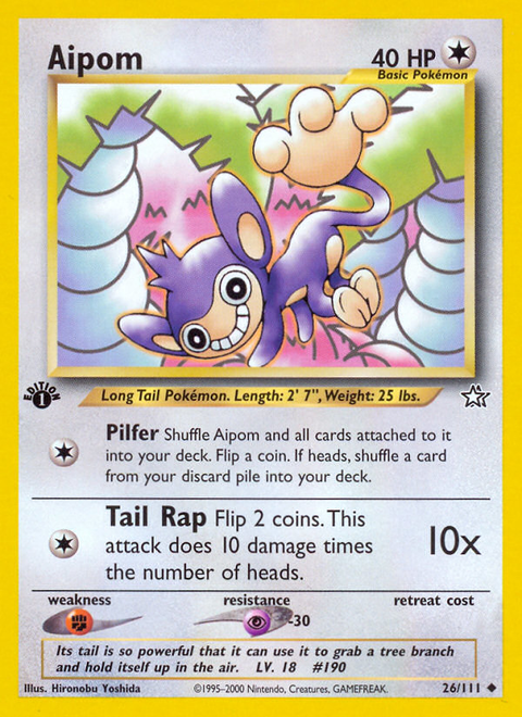 Aipom 26 Neo Genesis Pokémon card