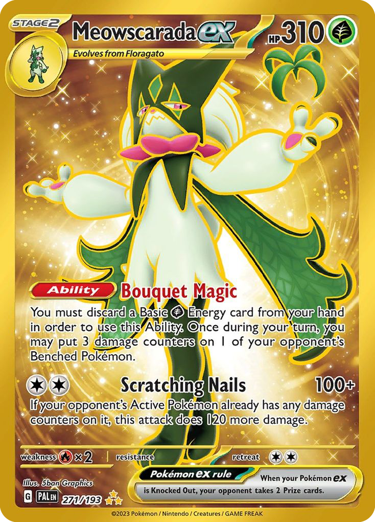 Meowscarada ex 271 Paldea Evolved Pokémon card