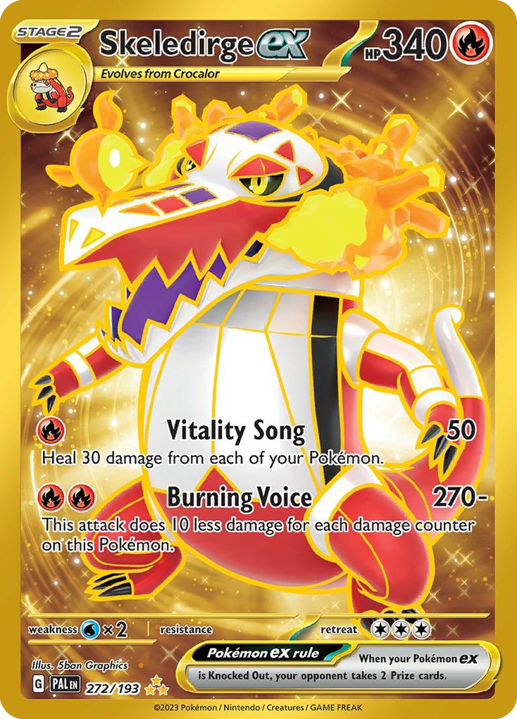 Skeledirge ex 272 Paldea Evolved Pokémon card
