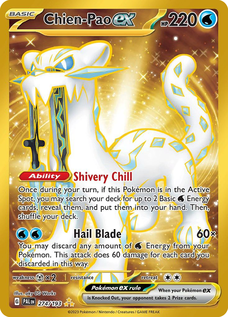 Chien-Pao ex 274 Paldea Evolved Pokémon card