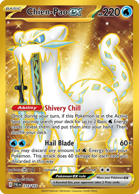 Chien-Pao ex 274 Paldea Evolved Pokémon card