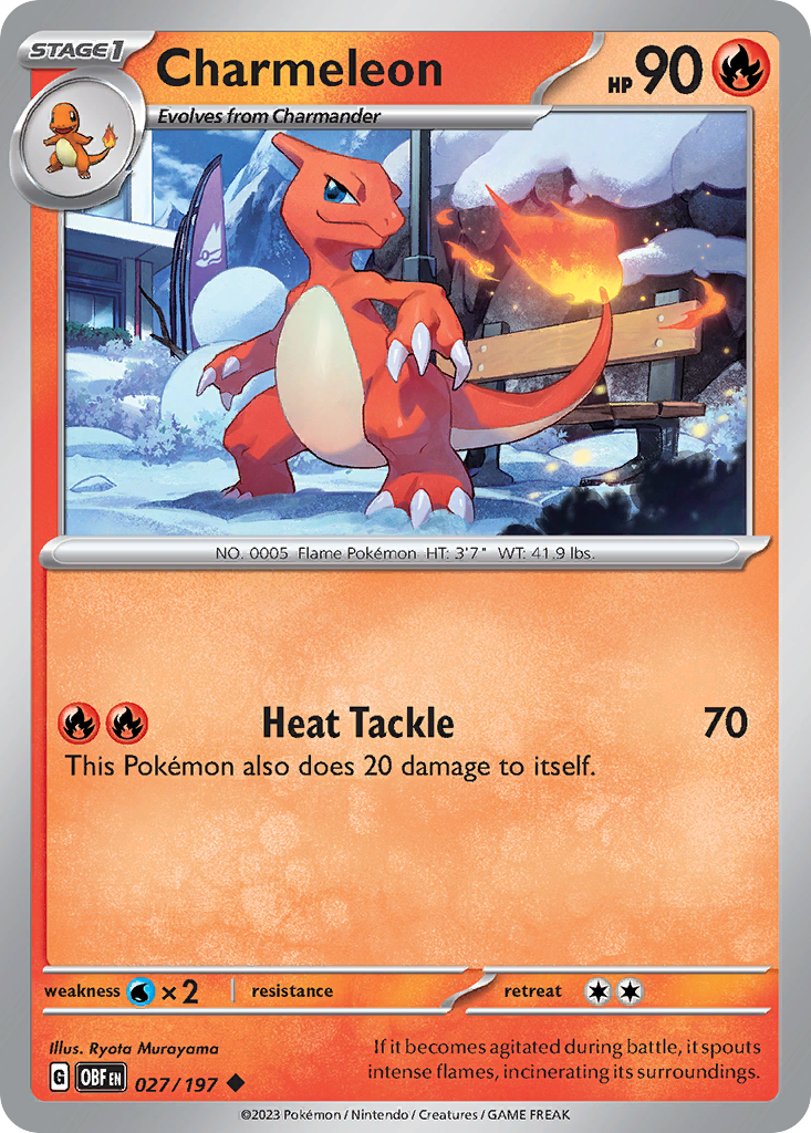 Charmeleon 27 Obsidian Flames Pokémon card