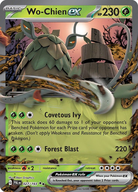Wo-Chien ex 27 Paldea Evolved Pokémon card