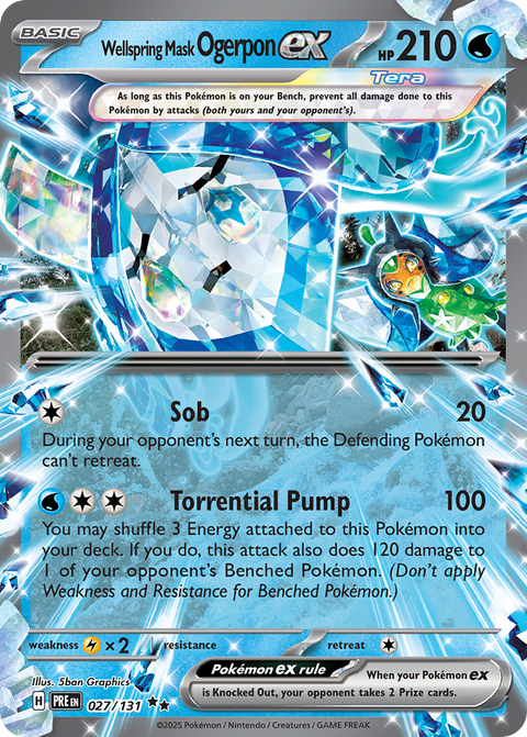 Wellspring Mask Ogerpon ex 27 Prismatic Evolutions Pokémon card