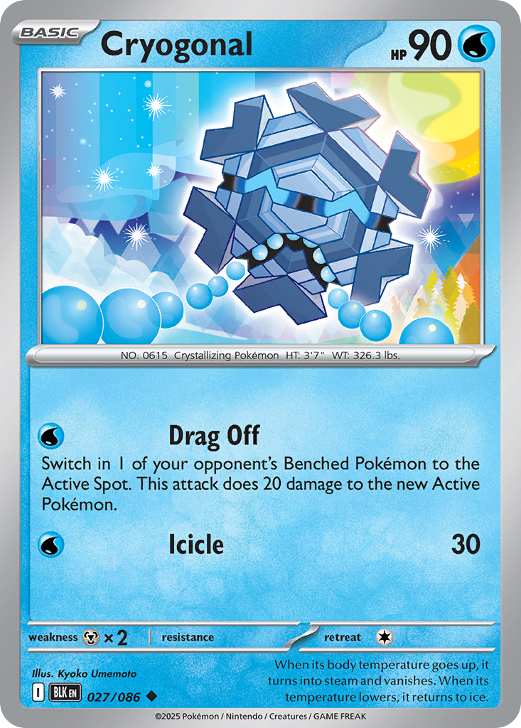 Cryogonal 27 Black Bolt Pokémon card