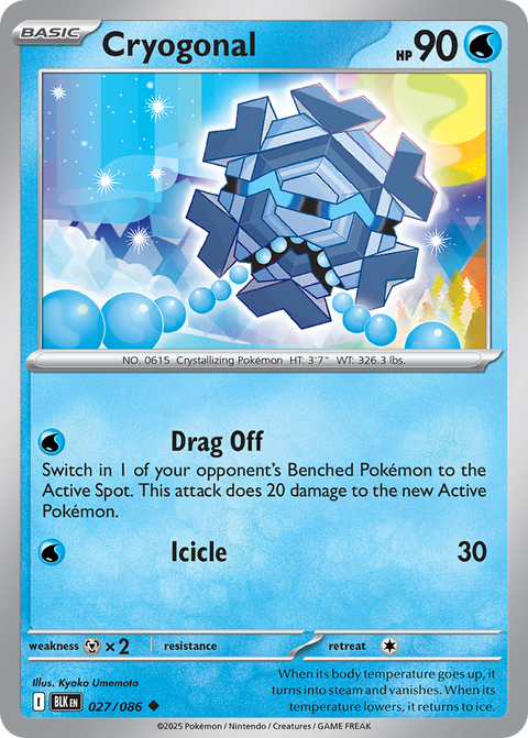 Cryogonal 27 Black Bolt Pokémon card