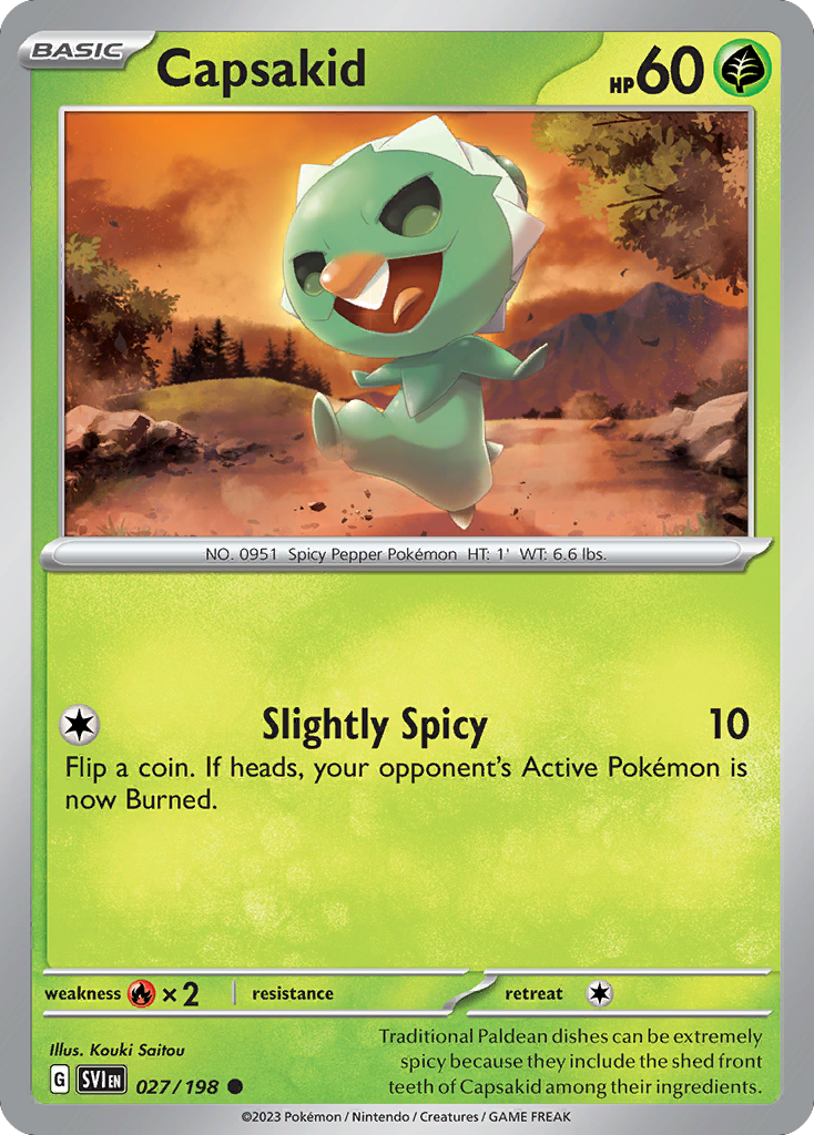 Capsakid 27 Scarlet & Violet Pokémon card