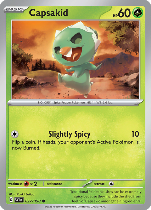 Capsakid 27 Scarlet & Violet Pokémon card