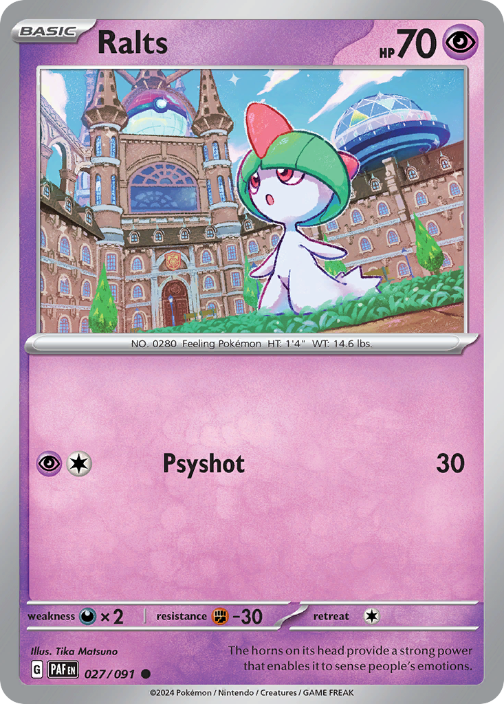 Ralts 27 Paldean Fates Pokémon card