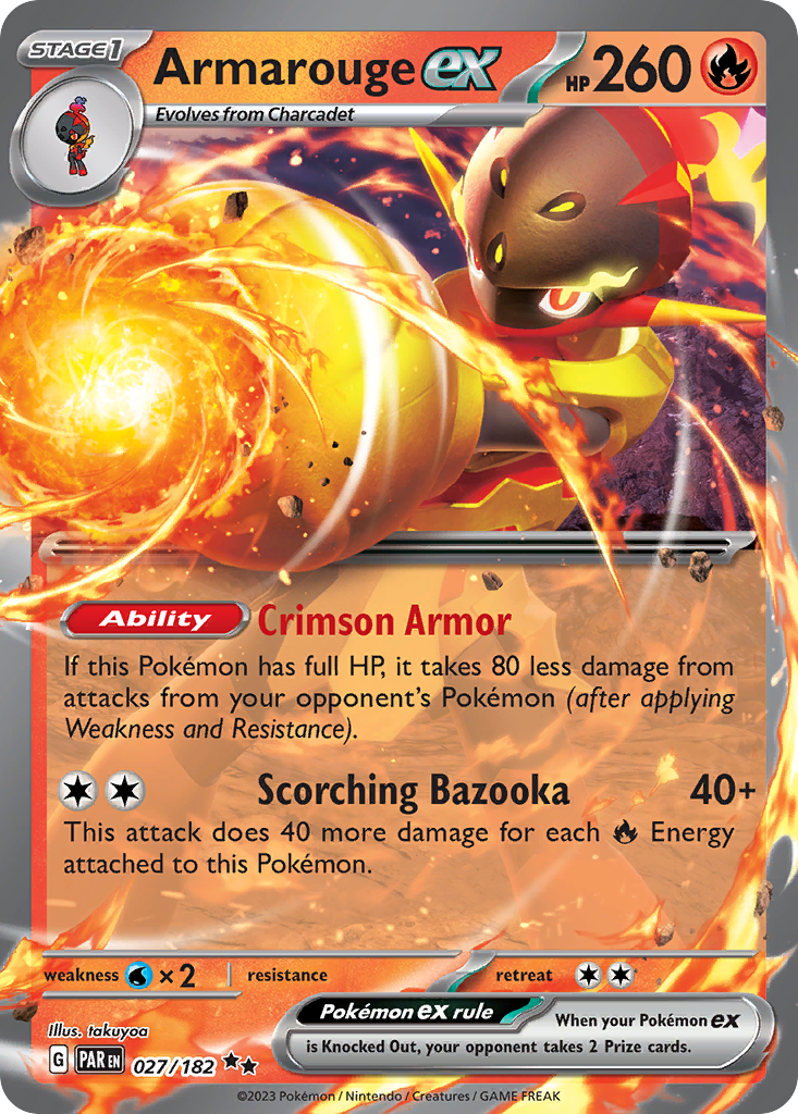 Armarouge ex 27 Paradox Rift Pokémon card
