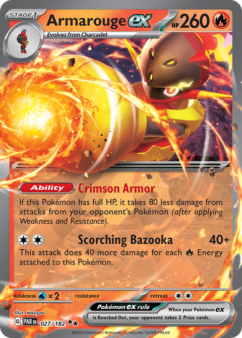 Armarouge ex 27 Paradox Rift Pokémon card