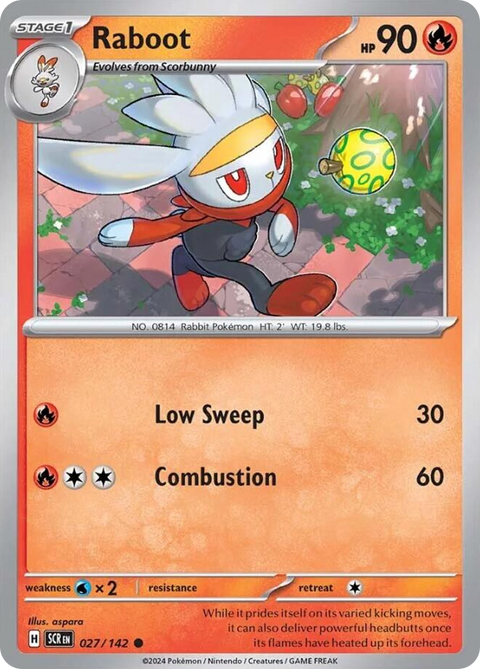 Raboot 27 Stellar Crown Pokémon card