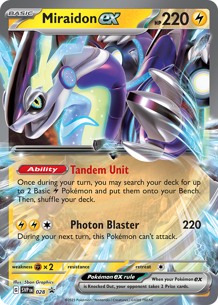 Miraidon ex 28 Scarlet & Violet Black Star Promos Pokémon card
