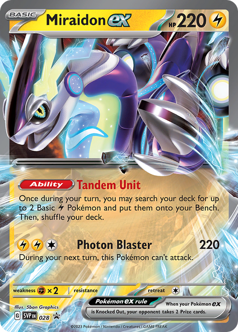 Miraidon ex 28 Scarlet & Violet Black Star Promos Pokémon card