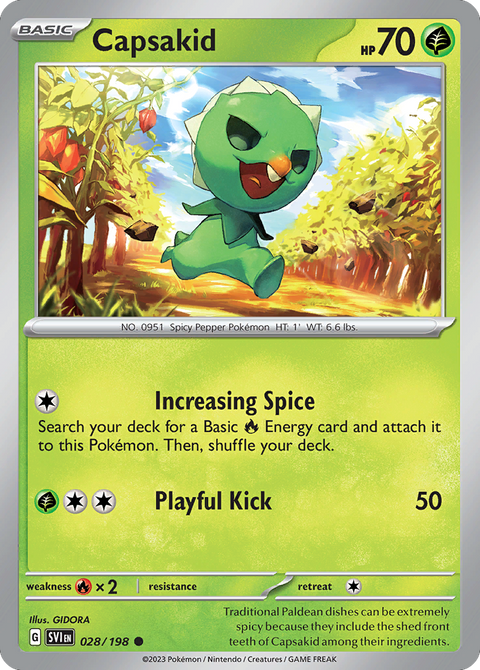 Capsakid 28 Scarlet & Violet Pokémon card