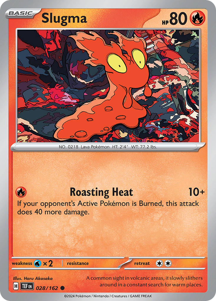 Slugma 28 Temporal Forces Pokémon card