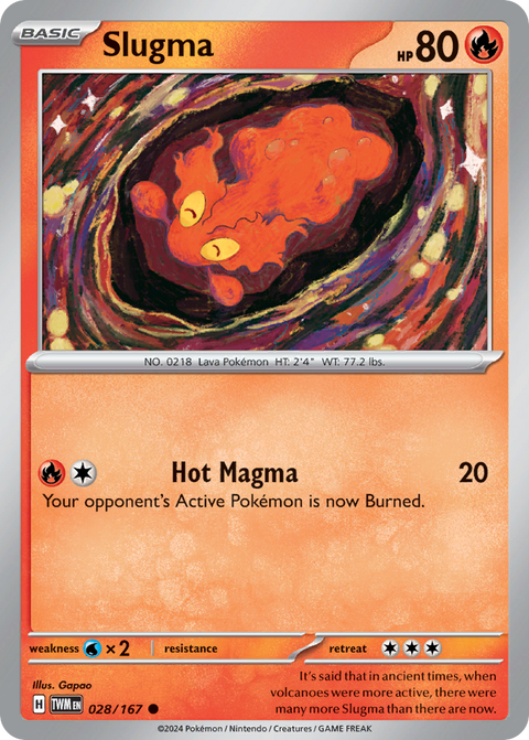 Slugma 28 Twilight Masquerade Pokémon card