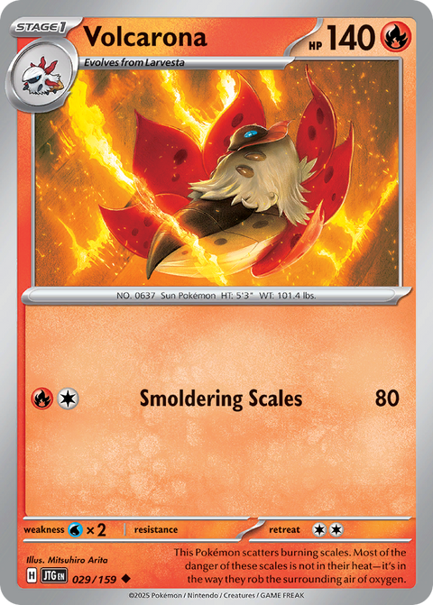 Volcarona 29 Journey Together Pokémon card