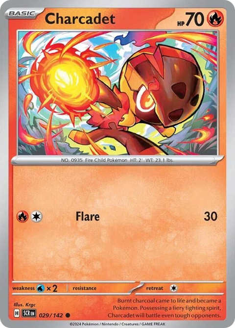 Charcadet 29 Stellar Crown Pokémon card