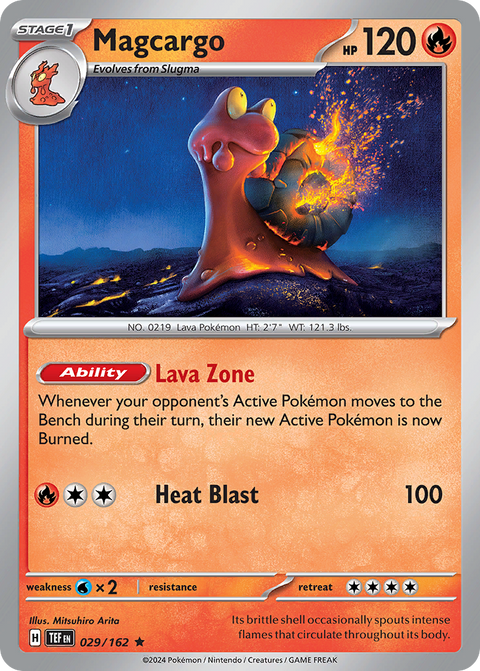 Magcargo 29 Temporal Forces Pokémon card