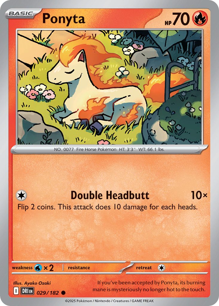 Ponyta 29 Destined Rivals Pokémon card