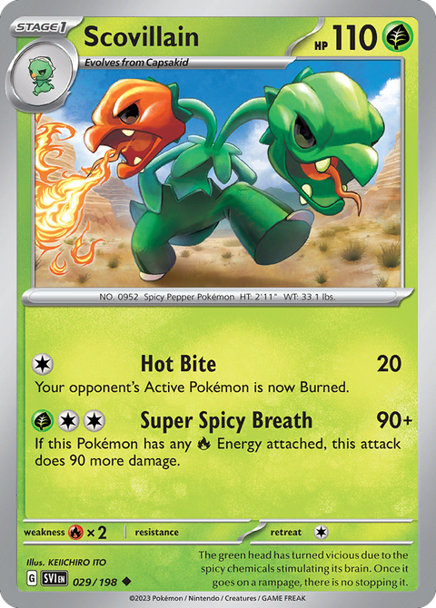 Scovillain 29 Scarlet & Violet Pokémon card