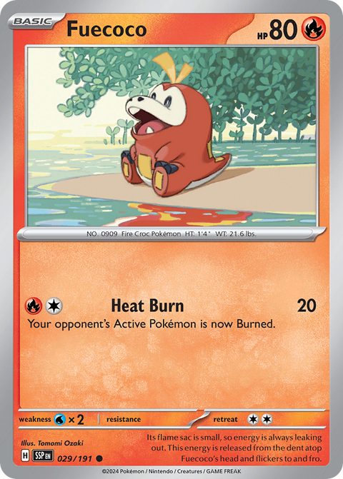 Fuecoco 29 Surging Sparks Pokémon card