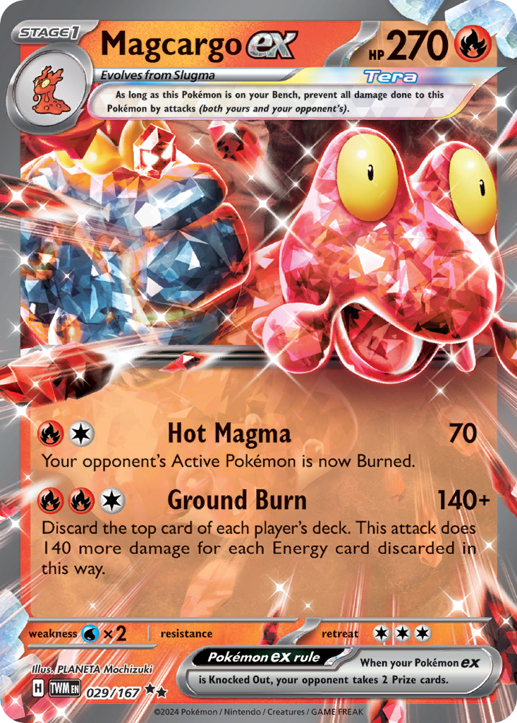 Magcargo ex 29 Twilight Masquerade Pokémon card