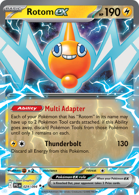 Rotom ex 29 Phantasmal Flames Pokémon card