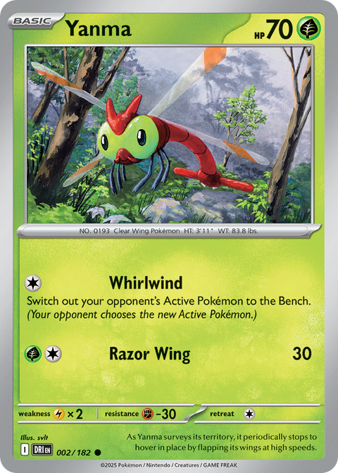 Yanma 2 Destined Rivals Pokémon card