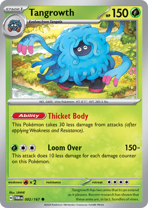 Tangrowth 2 Twilight Masquerade Pokémon card