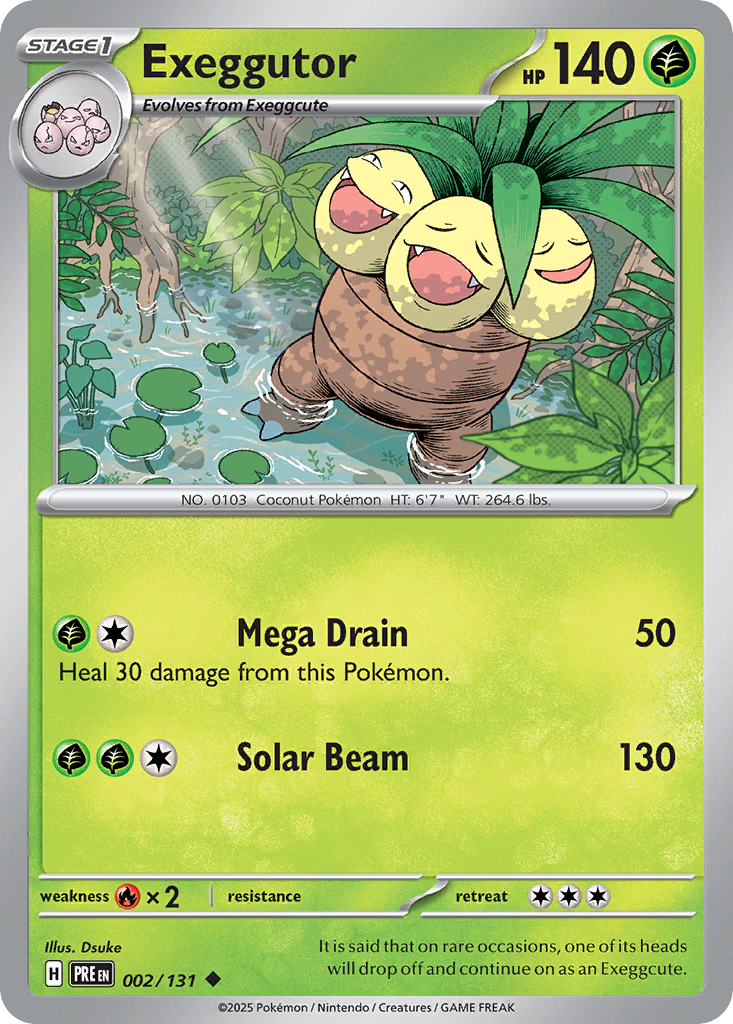 Exeggutor 2 Prismatic Evolutions Pokémon card