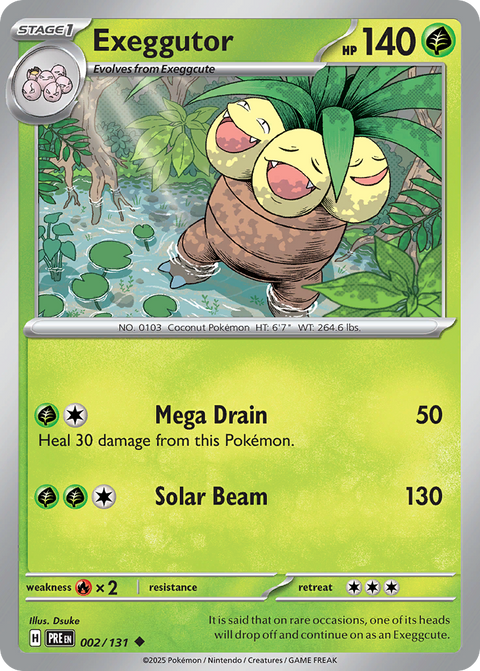 Exeggutor 2 Prismatic Evolutions Pokémon card
