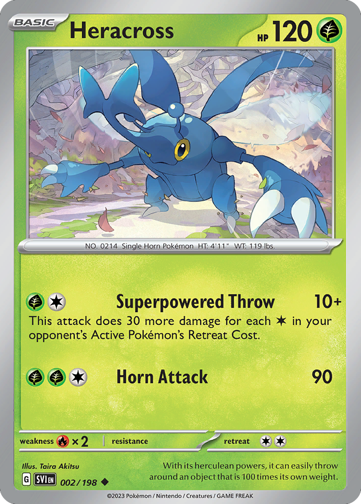 Heracross 2 Scarlet & Violet Pokémon card