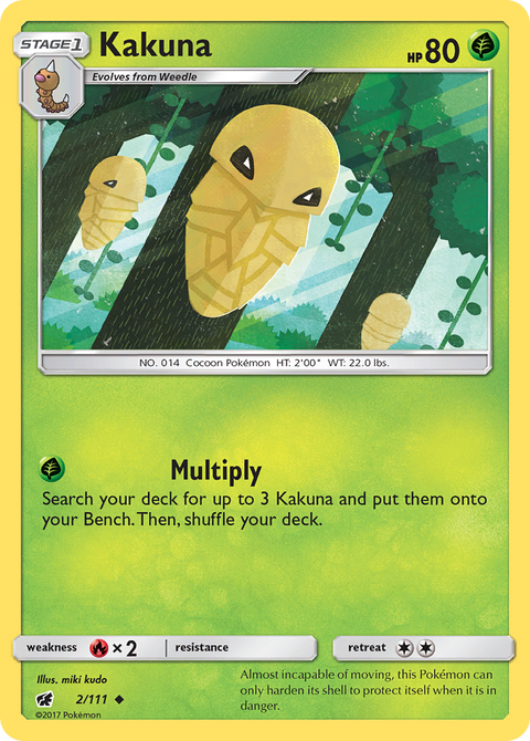 Kakuna 2 Crimson Invasion Pokémon card