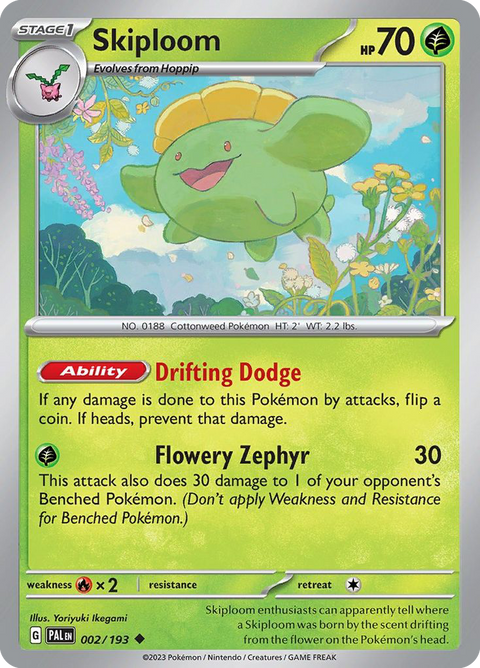 Skiploom 2 Paldea Evolved Pokémon card