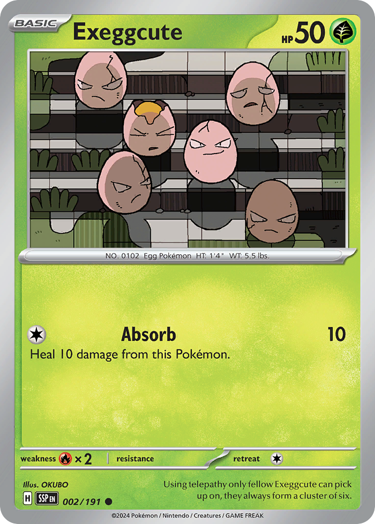 Exeggcute 2 Surging Sparks Pokémon card