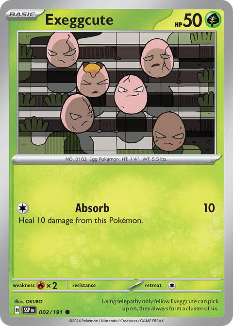 Exeggcute 2 Surging Sparks Pokémon card