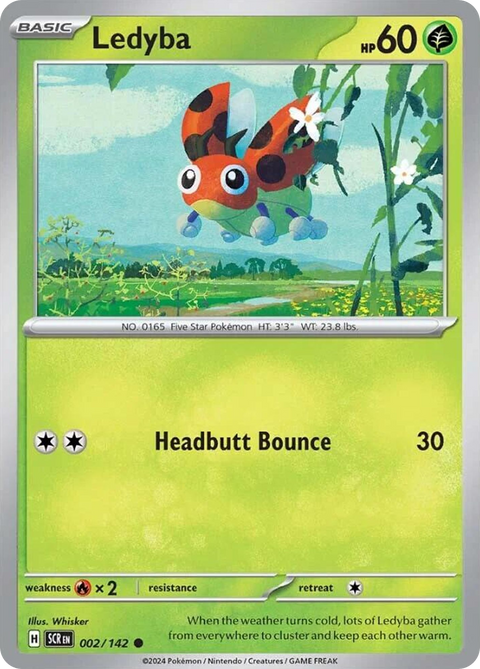 Ledyba 2 Stellar Crown Pokémon card